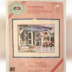 Vtg. 1990 From the Heart Bed and Breakfast Gallery Crewel Needle Craft